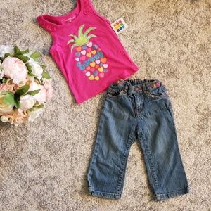 ⚘4 for $24⚘18 month outfit/set/lot, Carter's jeans